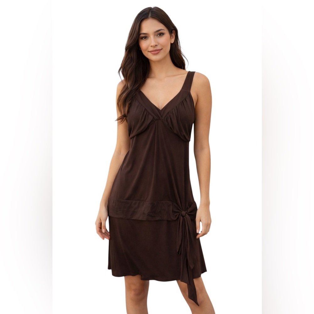 VTG bebe Chocolate Brown Y2K Dress Size Large